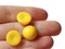 10 14mm Bright And Sunny Round Yellow Vintage Japanese Lucite Cabochons